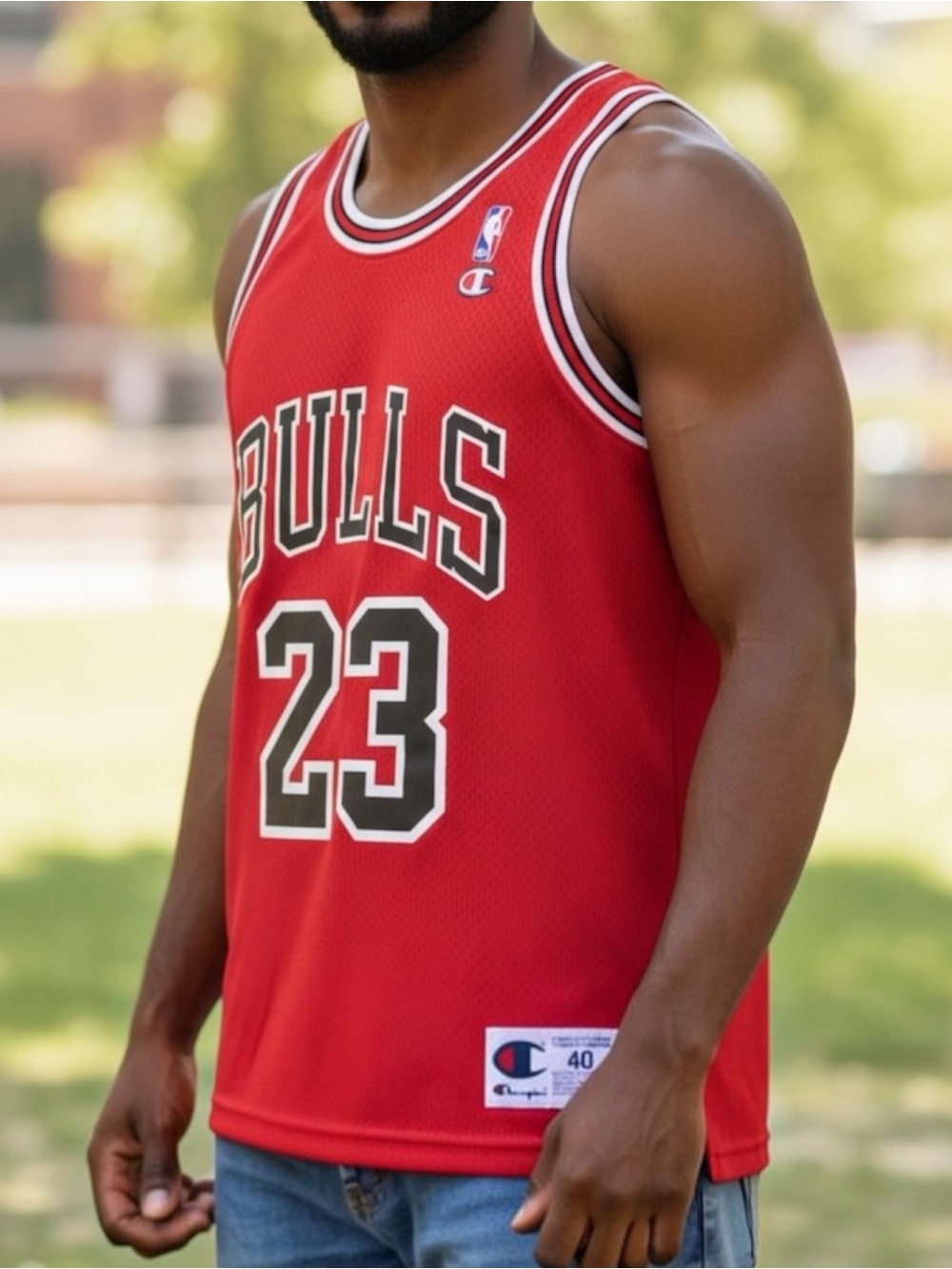 Vintage Champion 90’s Michael Jordan #23 Chicago Bulls NBA Basketball Jersey 40